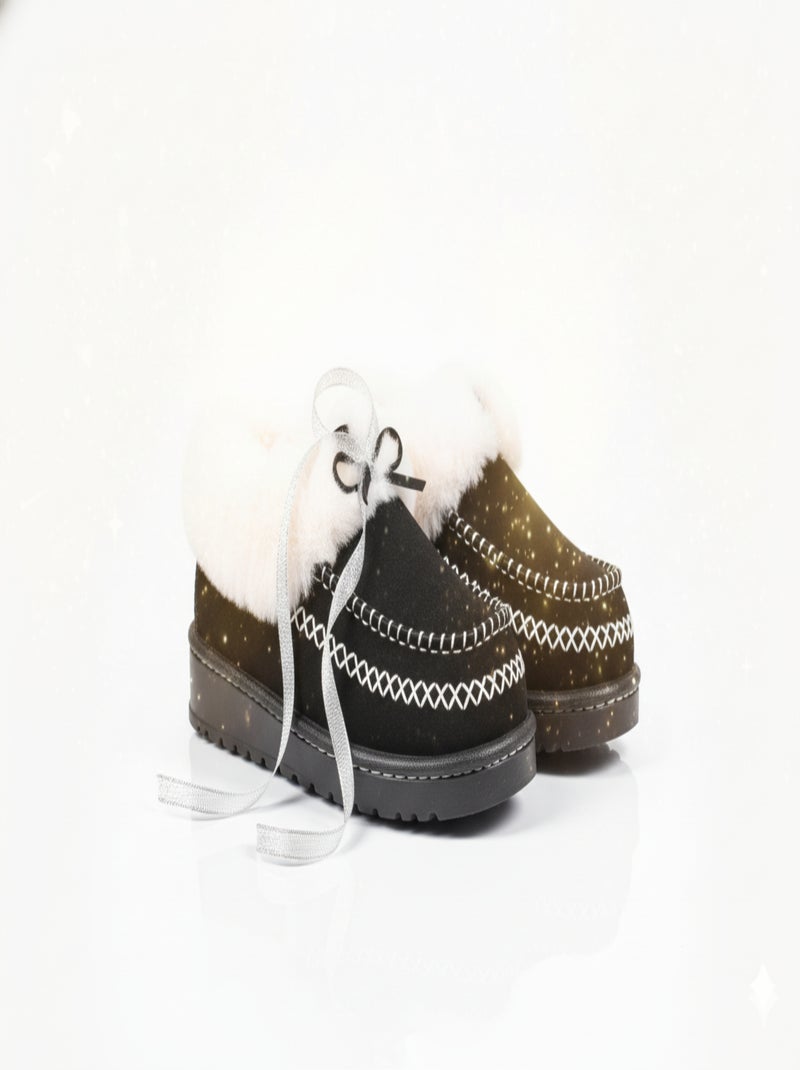 Pantoufles Charentaises Ultra Légères Sherpa MD10158 Noir - Kiabi