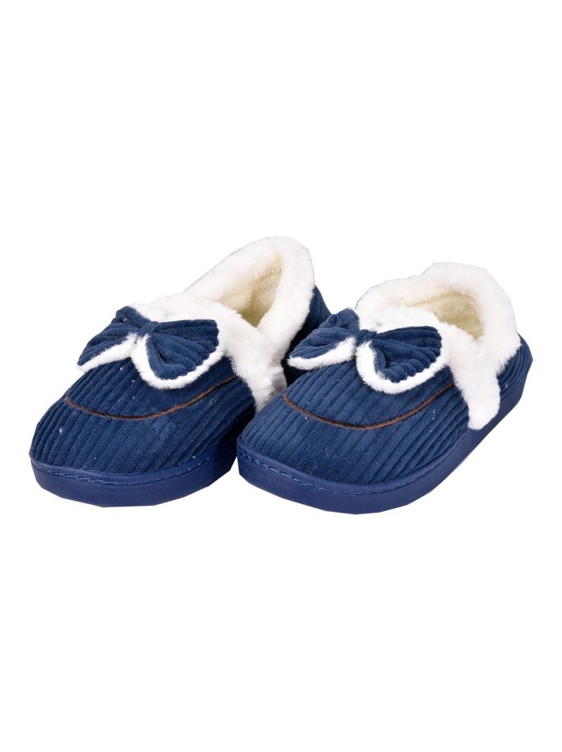 Pantoufles COCOONING pour Femme Confort PREMIUM Bleu marine - Kiabi