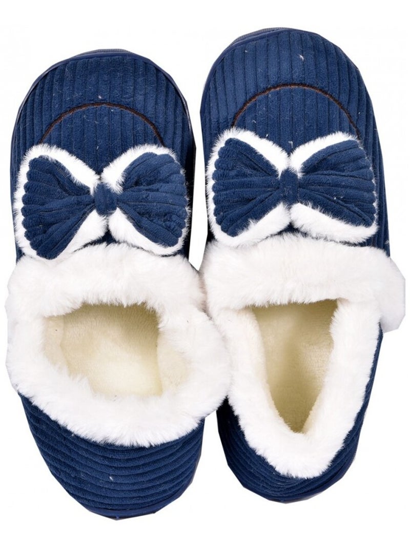 Pantoufles COCOONING pour Femme Confort PREMIUM Bleu marine - Kiabi