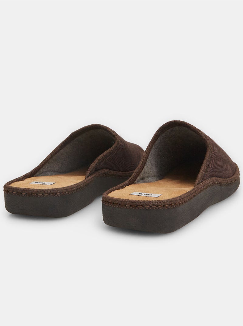 Pantoufles confortables BATA Marron - Kiabi
