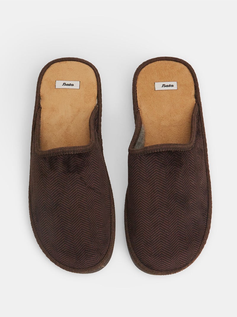 Pantoufles confortables BATA Marron - Kiabi