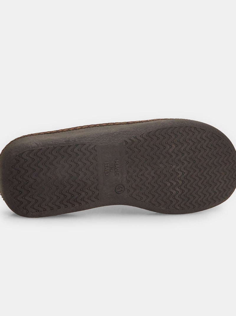 Pantoufles confortables BATA Marron - Kiabi