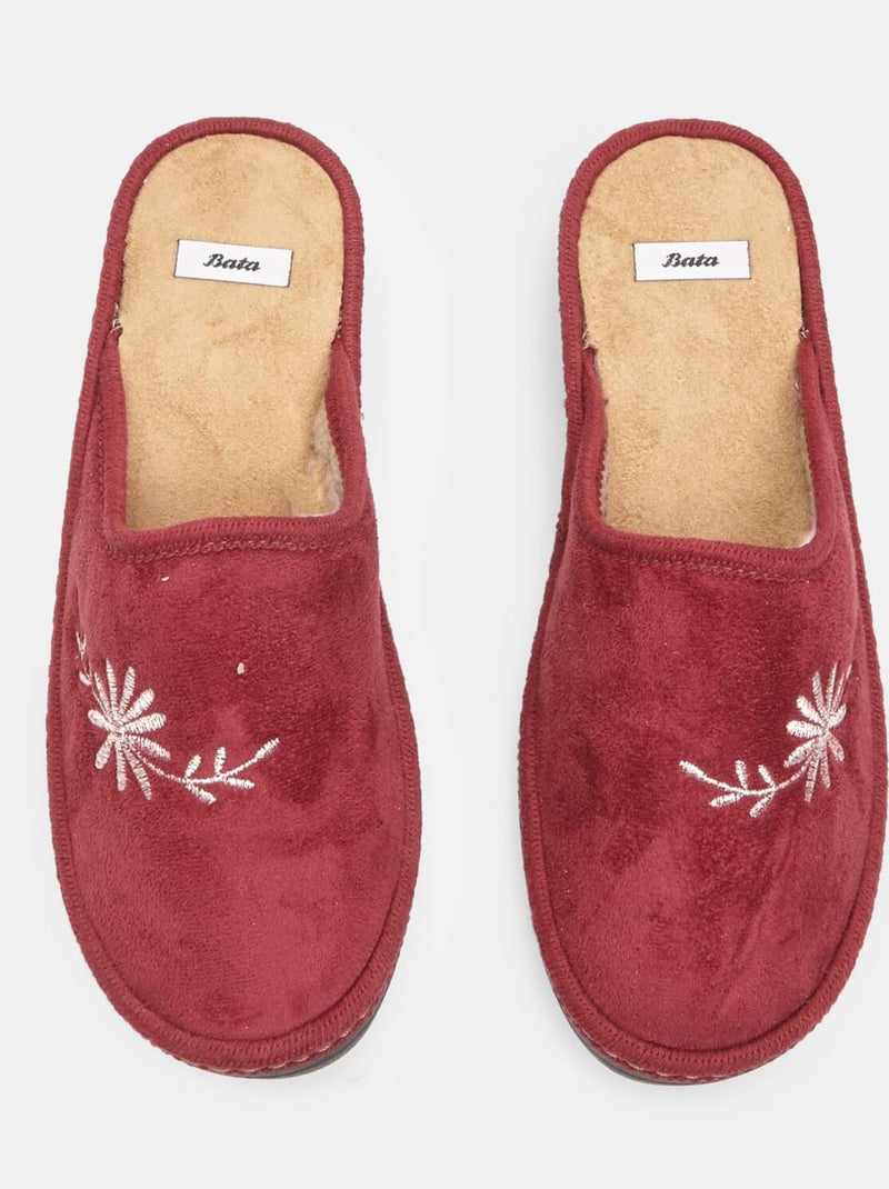 Pantoufles confortables bata Rouge - Kiabi