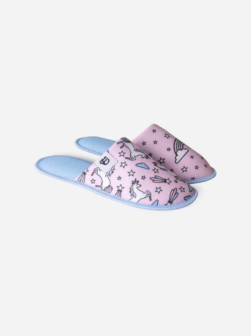 Pantoufles Dedoles Licornes Arc-en-ciel Rose - Kiabi