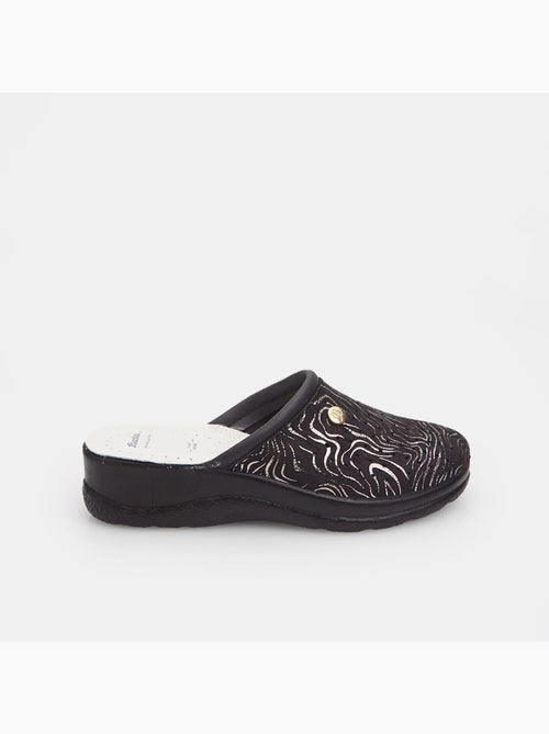 Pantoufles en cuir - Kiabi