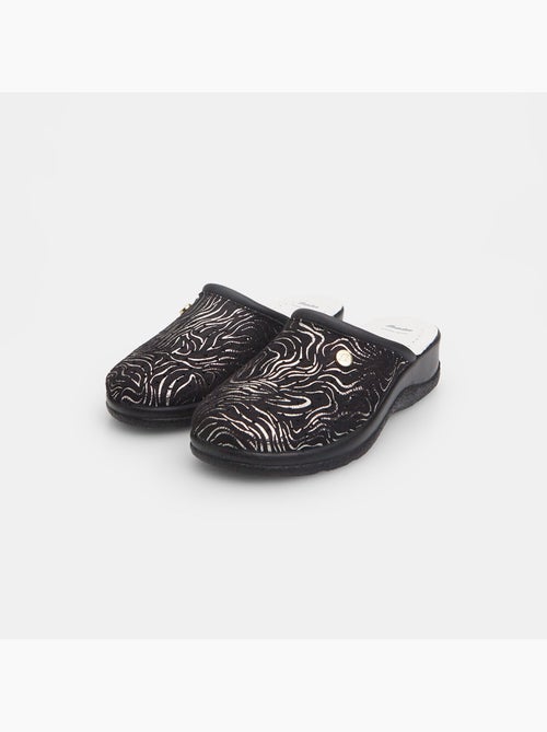 Pantoufles en cuir - Kiabi
