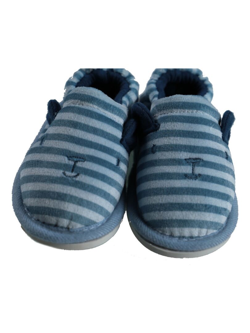 Pantoufles Garçon En Jean Bleu - Taille 33 - Occasion (portées Un Demi-semestre) - Fermeture Boucle