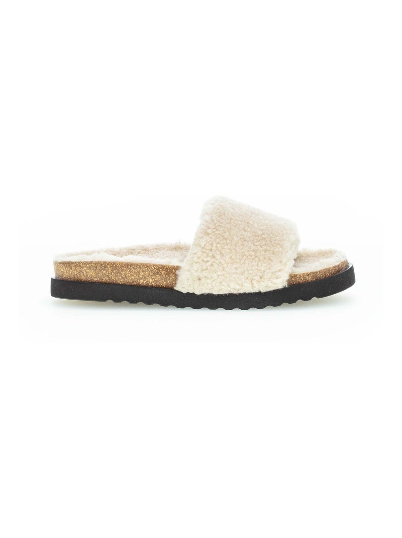 Pantoufles  en textile Gabor Beige - Kiabi