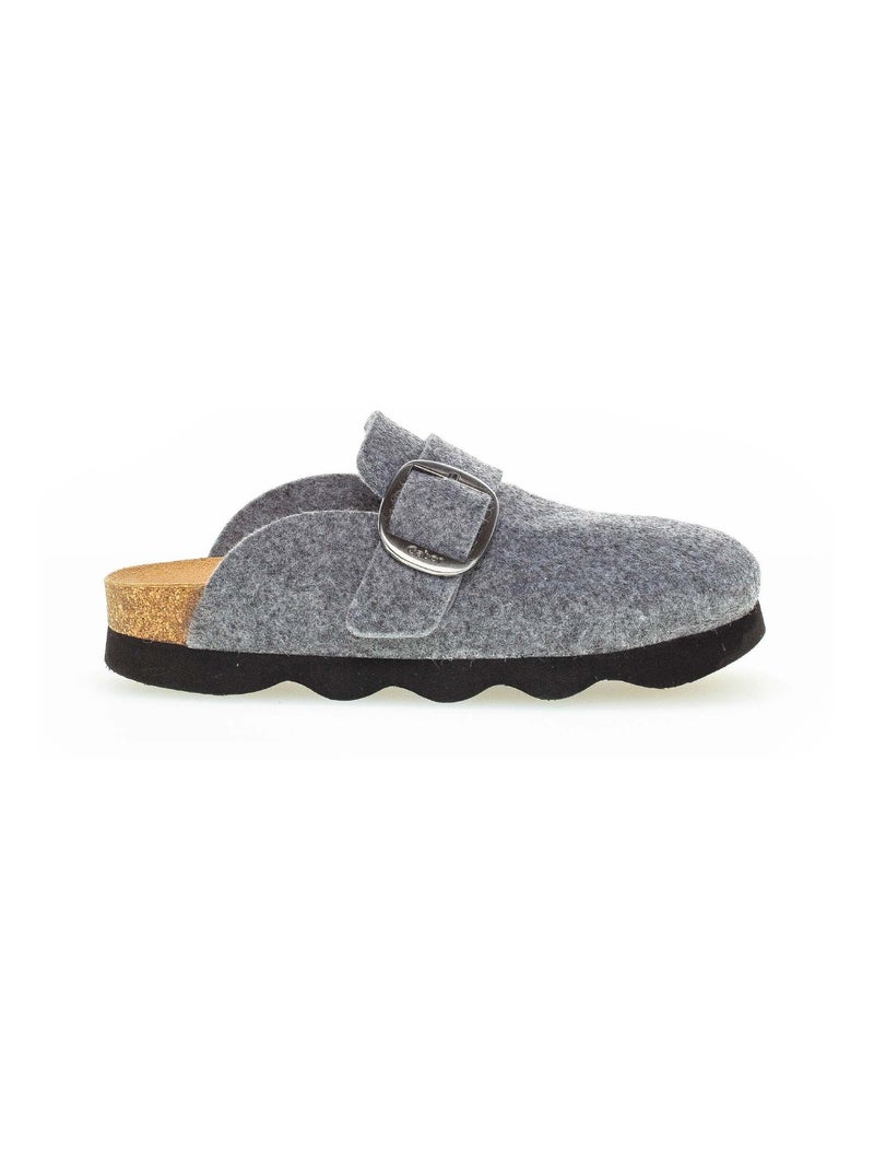 Pantoufles  en textile Gabor Gris Gris - Kiabi