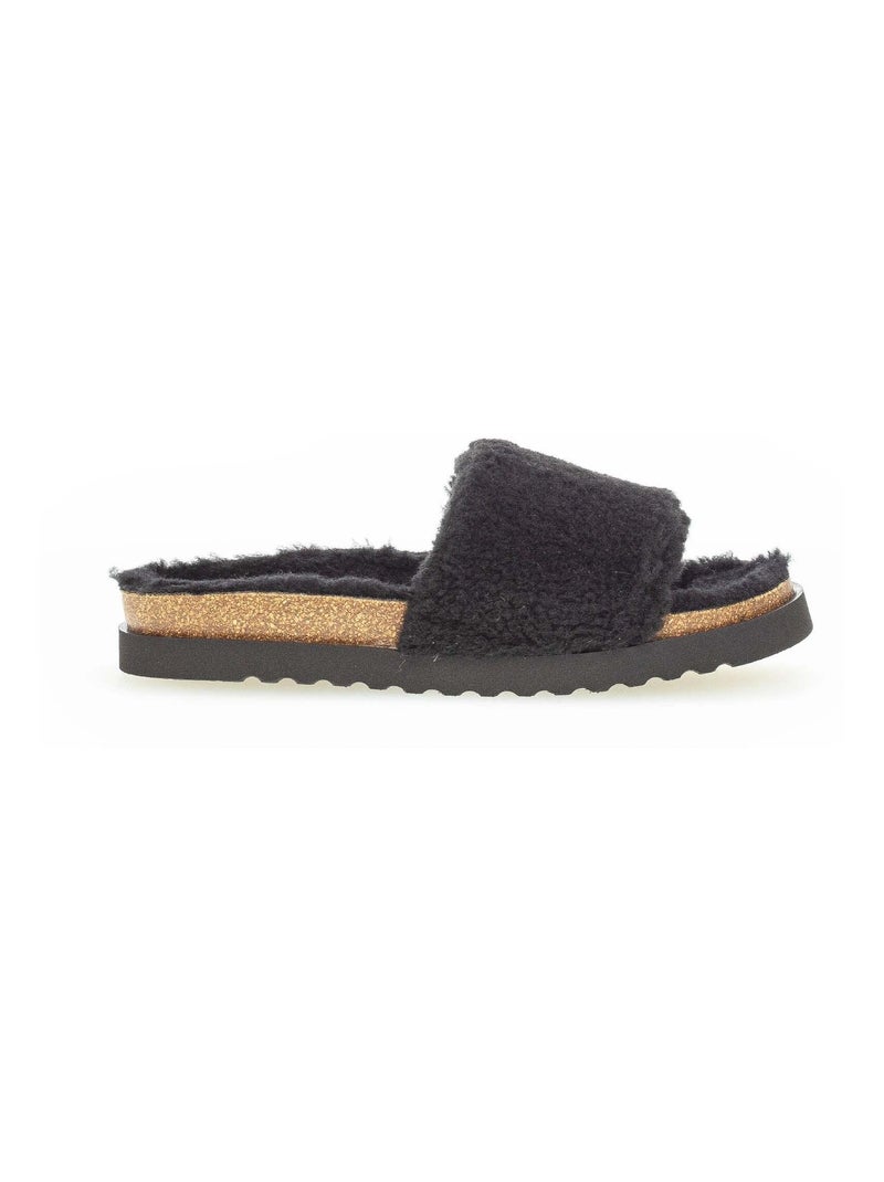 Pantoufles  en textile Gabor Noir Noir - Kiabi