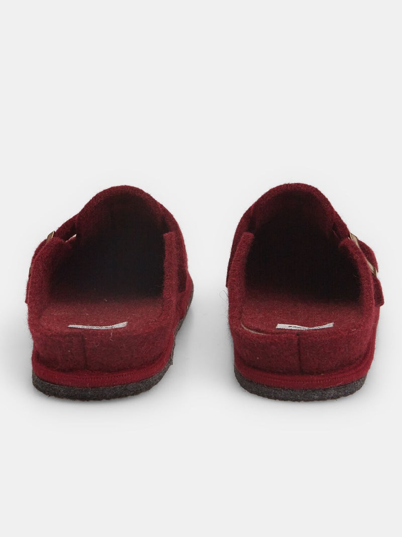 Pantoufles en tissu avec boucle BATA Bordeaux - Kiabi
