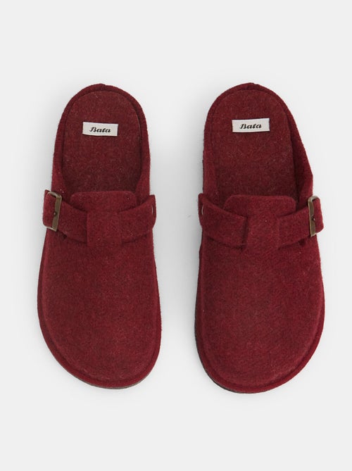 Pantoufles en tissu avec boucle BATA - Kiabi
