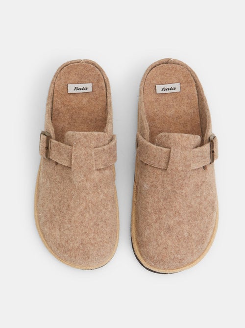 Pantoufles en tissu avec boucle BATA - Kiabi