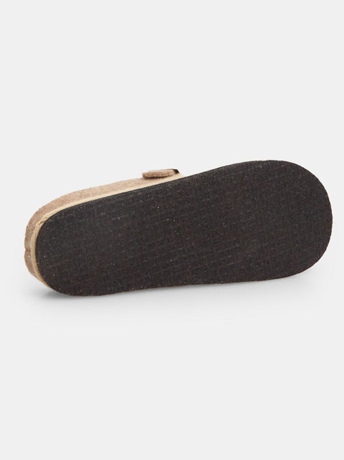 Pantoufles en tissu avec boucle BATA - Kiabi
