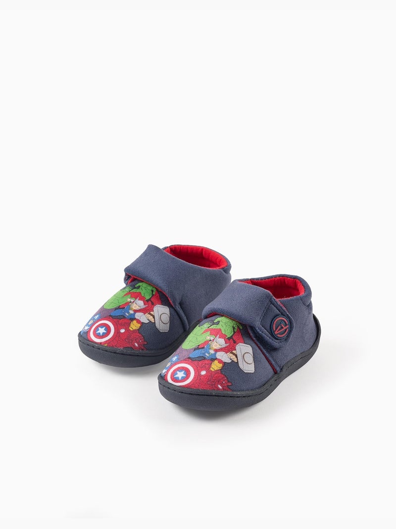 Damart Pantoufles En Velours Côtelé pour Homme, couleur : Marine