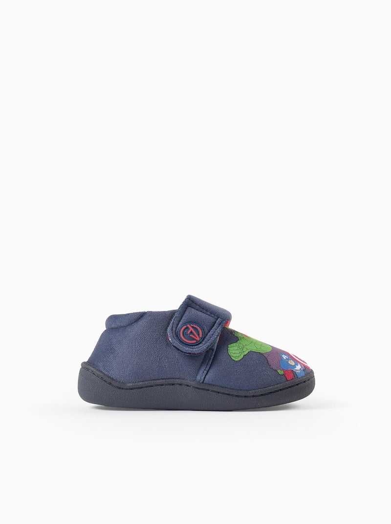 Pantoufles en velours avec Avengers Bleu foncé - Kiabi