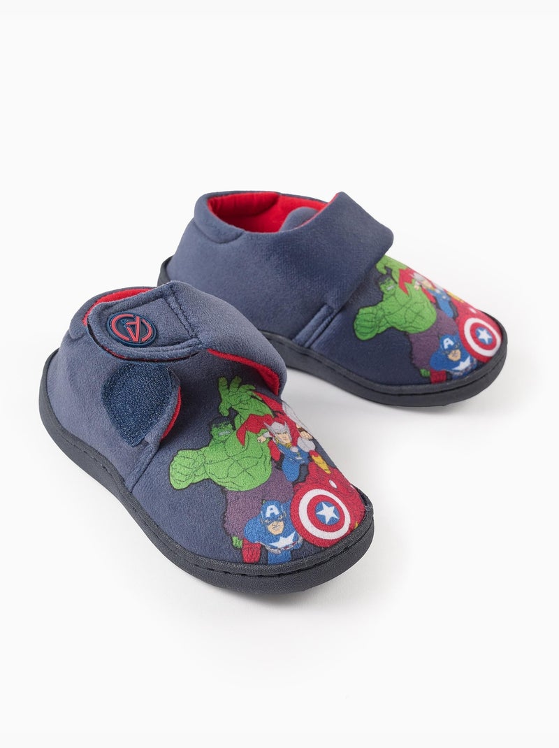 Pantoufles en velours avec Avengers Bleu foncé - Kiabi