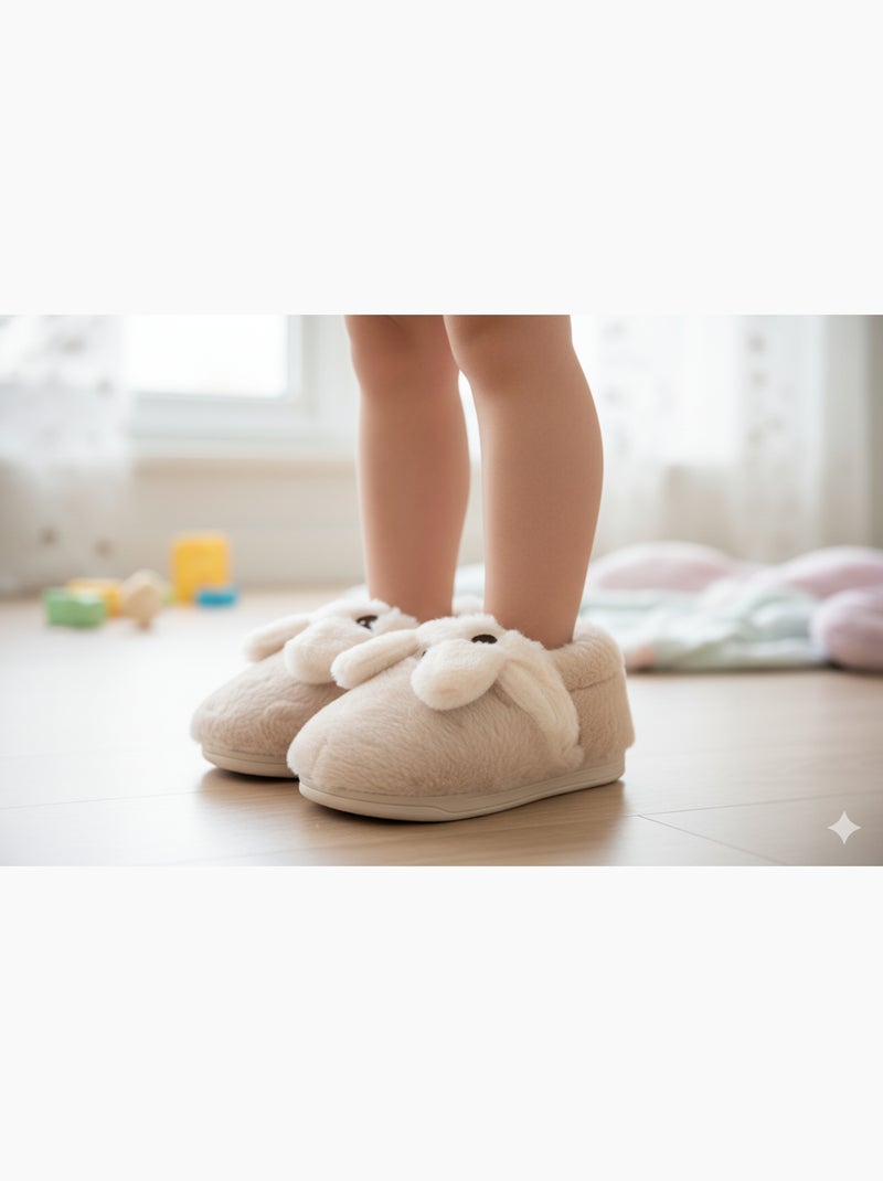 Pantoufles Enfant Animaux 3D Ultra Douces MB732831 Beige - Kiabi