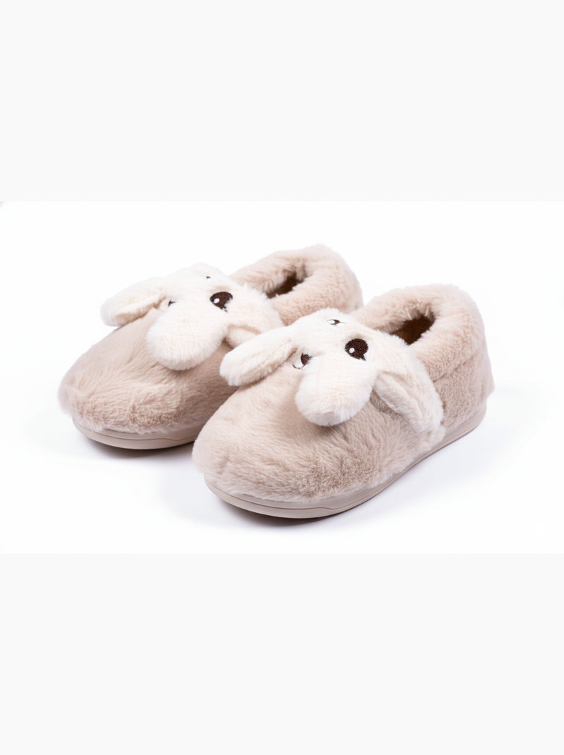 Pantoufles Enfant Animaux 3D Ultra Douces MB732831 Beige - Kiabi