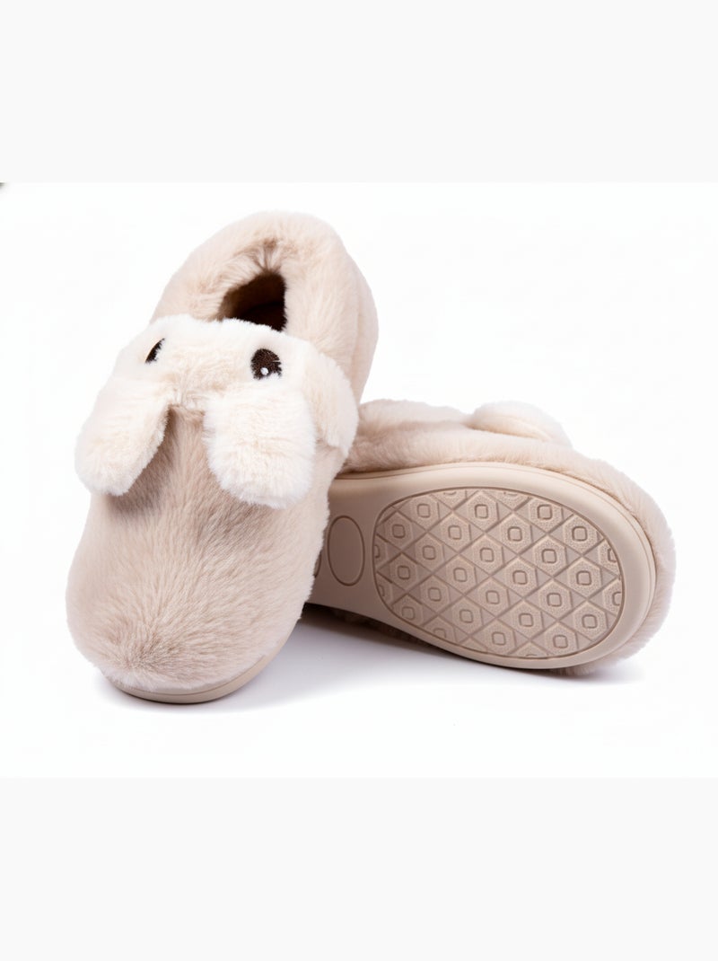 Pantoufles Enfant Animaux 3D Ultra Douces MB732831 Beige - Kiabi