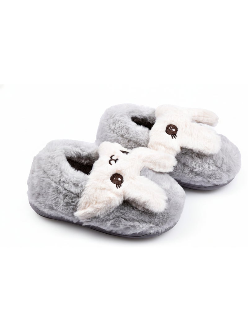 Pantoufles Enfant Animaux 3D Ultra Douces MB732831 Gris - Kiabi