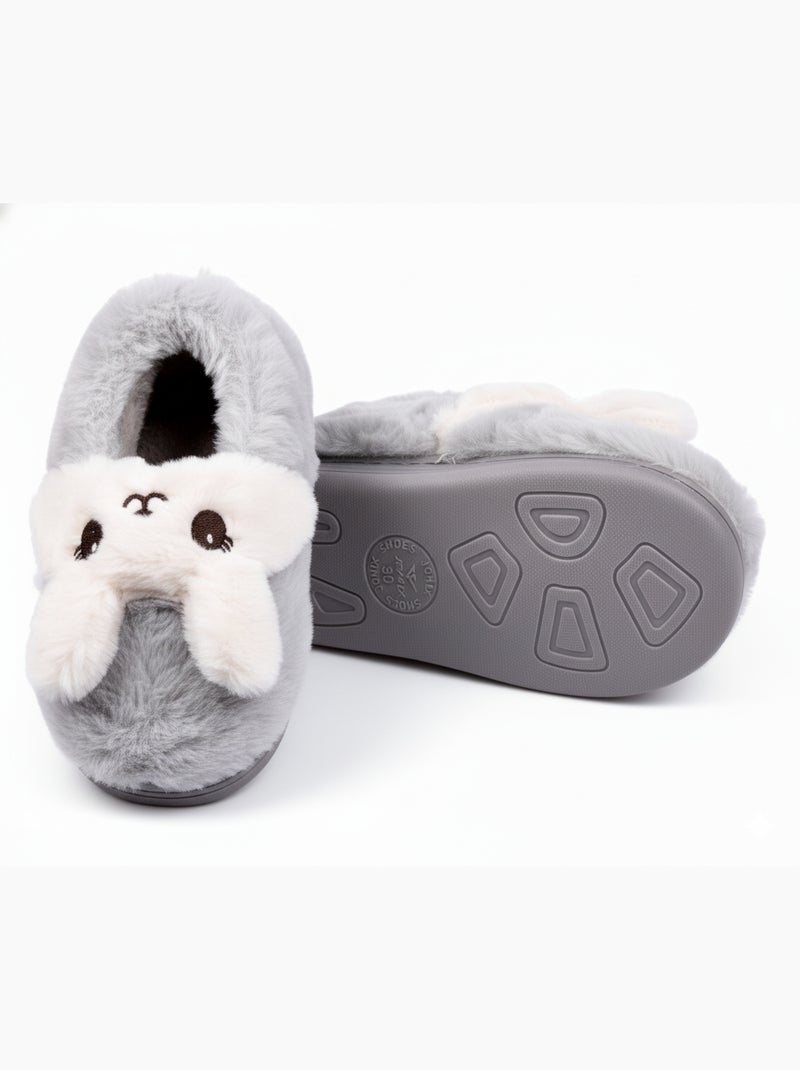 Pantoufles Enfant Animaux 3D Ultra Douces MB732831 Gris - Kiabi