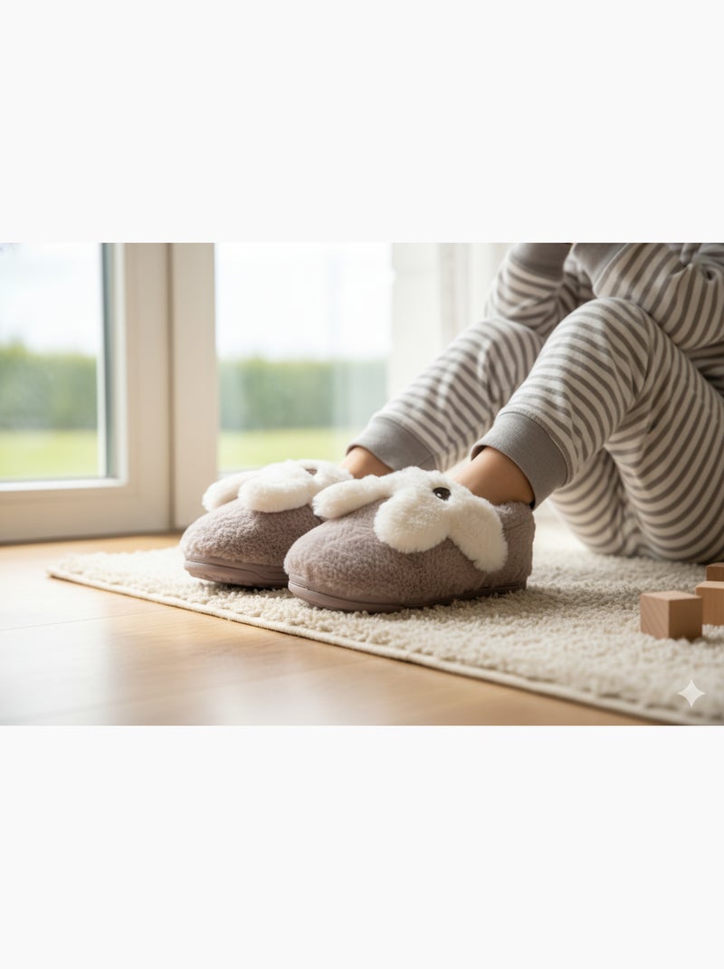 Pantoufles Enfant Animaux 3D Ultra Douces MB732831 Violet - Kiabi