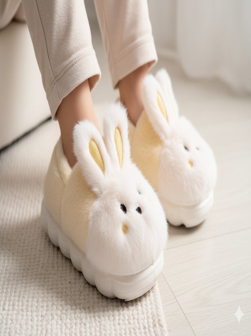 Pantoufles Enfant Animaux 3D Ultra Douces MD9758 Jaune - Kiabi