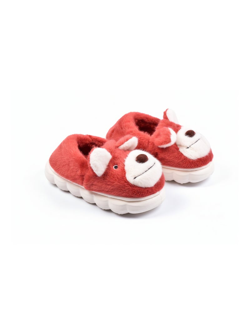Pantoufles Enfant Animaux 3D Ultra Douces MD9758 Rouge - Kiabi