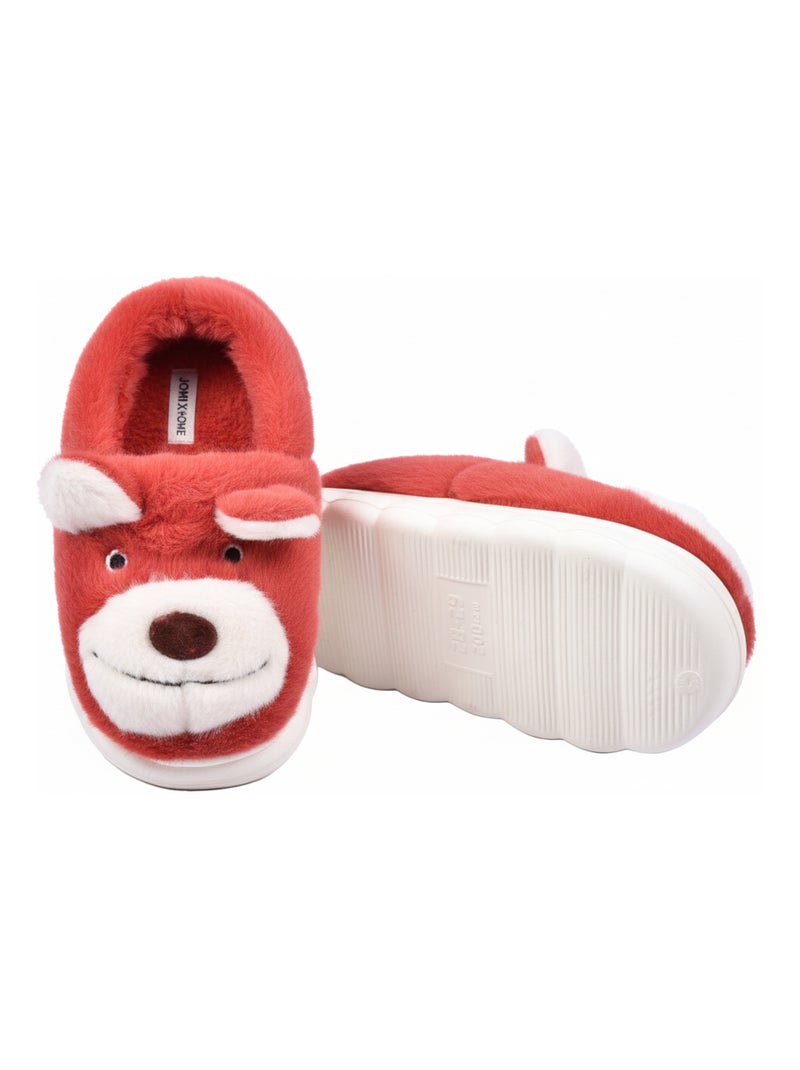Pantoufles Enfant Animaux 3D Ultra Douces MD9758 Rouge - Kiabi