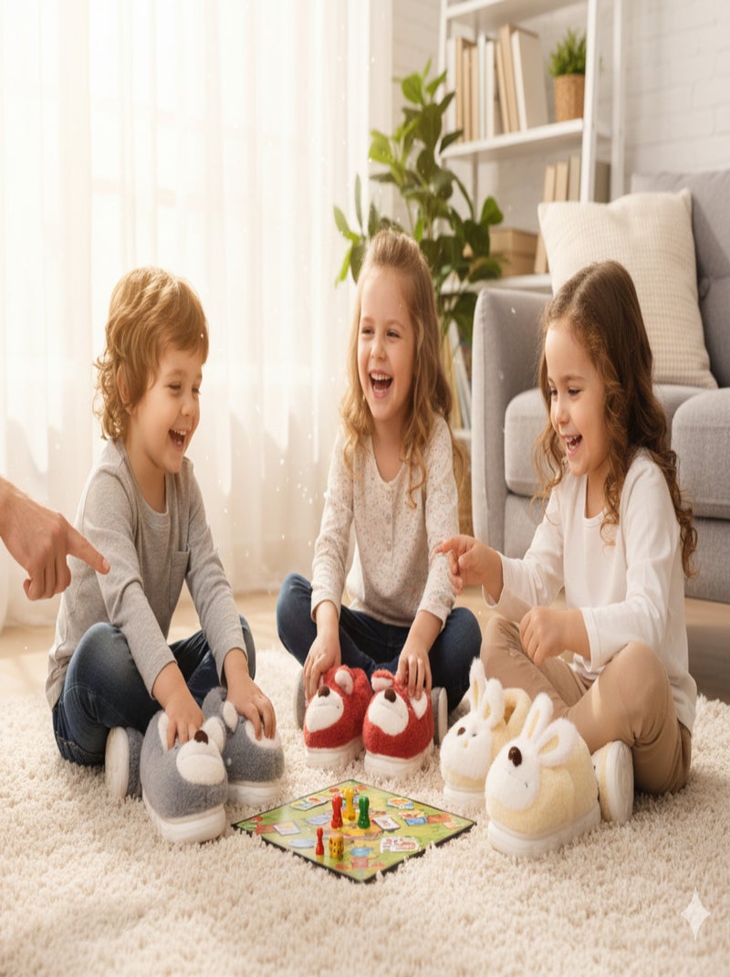 Pantoufles Enfant Animaux 3D Ultra Douces MD9758 Rouge - Kiabi