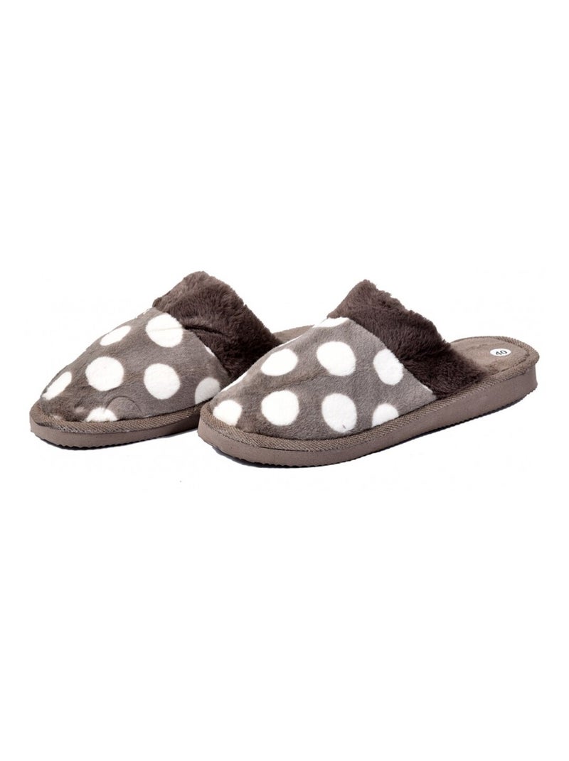 Pantoufles FANTAISIES pour Femme Confort Marron - Kiabi