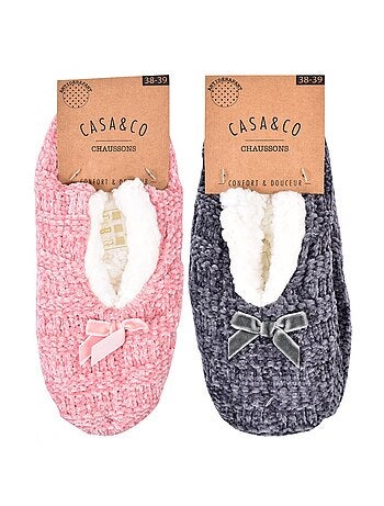 Pantoufles Femme CASA AND CO Pack de 2