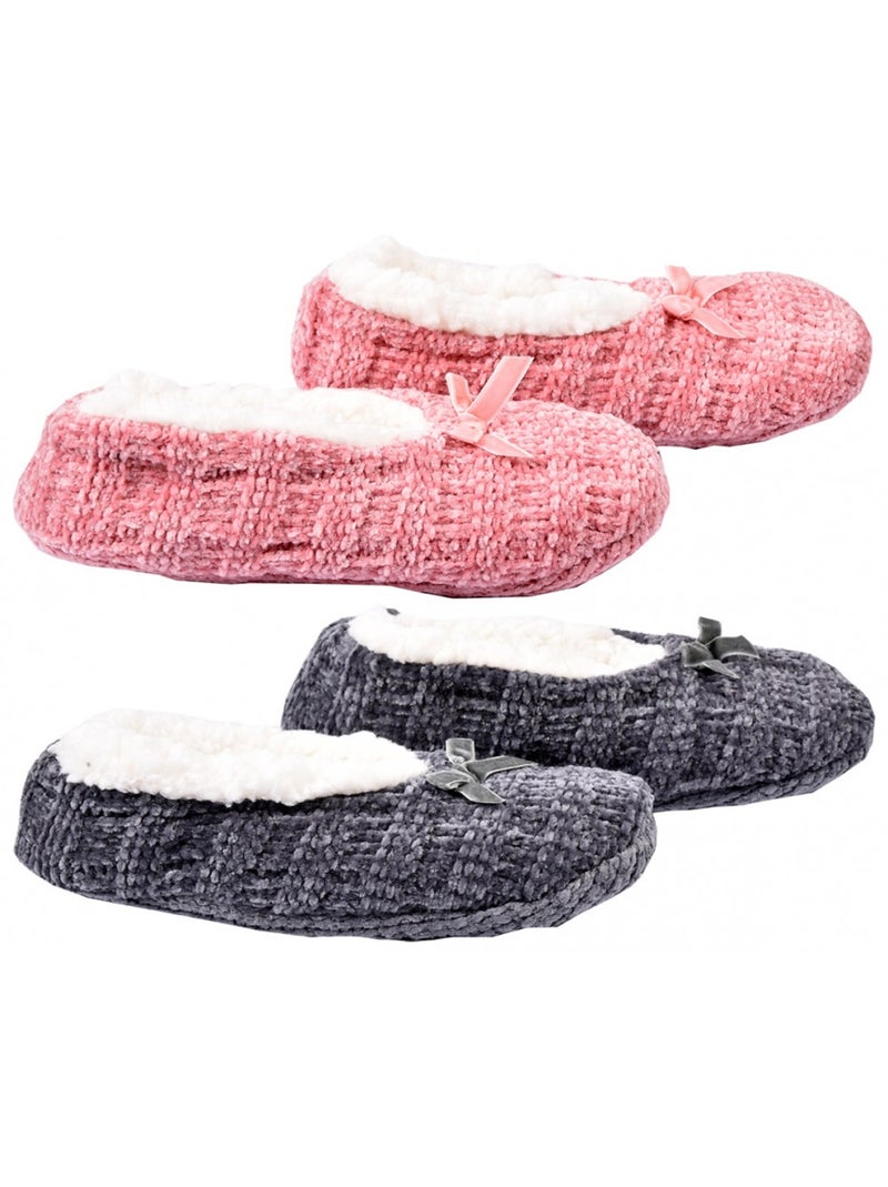 Pantoufles Femme CASA AND CO  Pack de 2 Multicolore - Kiabi