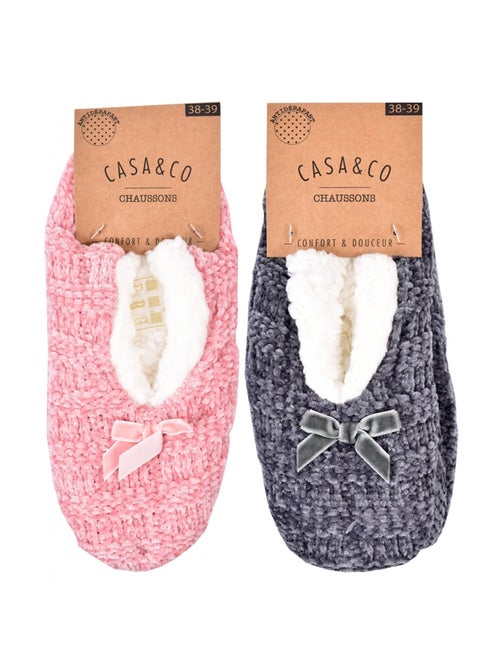 Pantoufles Femme CASA AND CO  Pack de 2 - Kiabi
