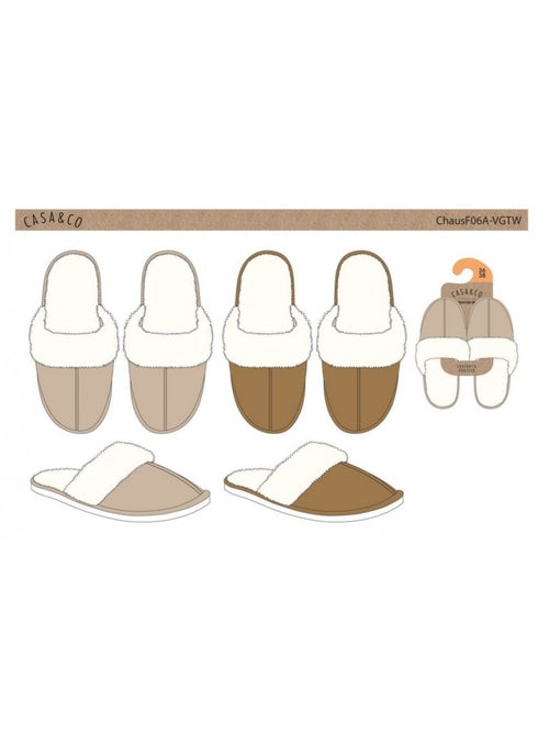 Pantoufles Femme CASA AND CO  Pack de 2 - Kiabi