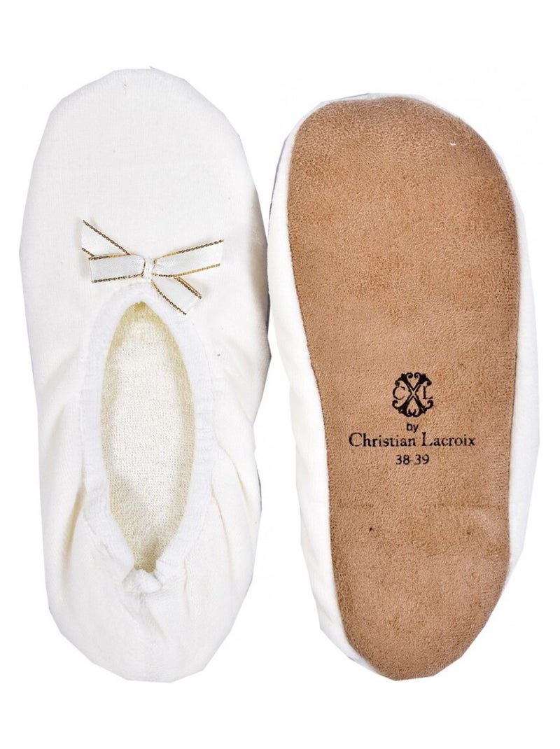 Pantoufles Femme CHRISTIAN LACROIX Confort Premium Crème - Kiabi