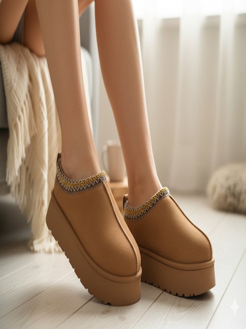 Pantoufles Femme Hiver Mule  Style Scandinave MD9769 - Kiabi