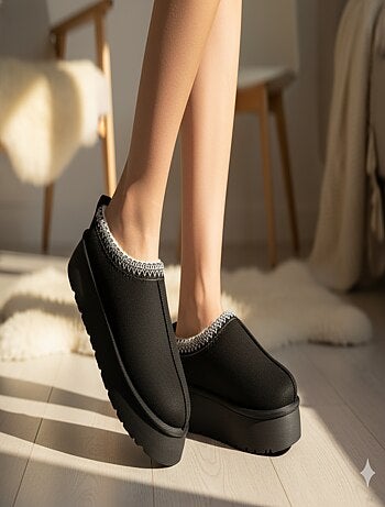 Pantoufles Femme Hiver Mule Style Scandinave MD9769