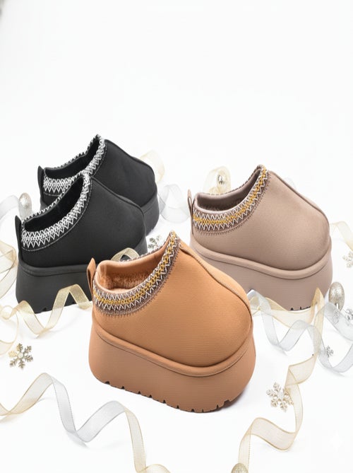 Pantoufles Femme Hiver Mule  Style Scandinave MD9769 - Kiabi