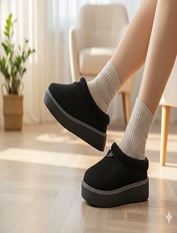 Pantoufles Femme Hiver Mule Style Scandinave ND10882