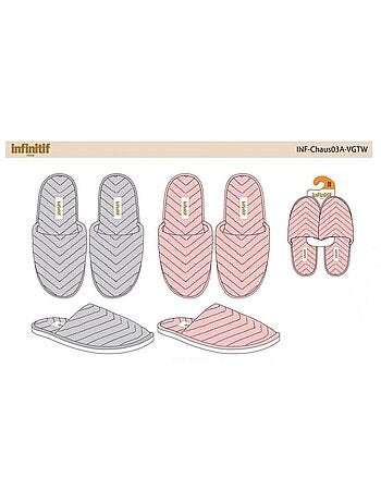 Pantoufles Femme INFINITIF Pack de 2