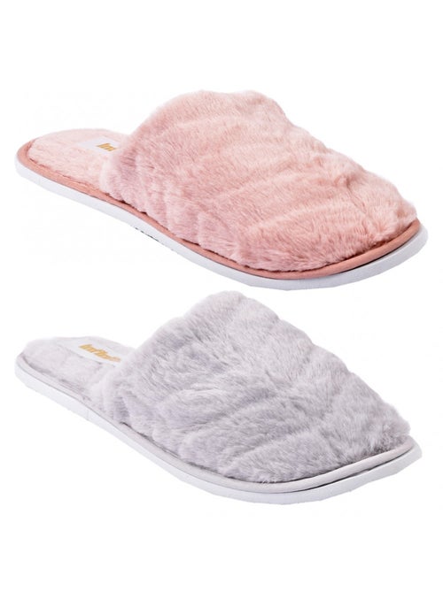 Pantoufles Femme INFINITIF  Pack de 2 - Kiabi