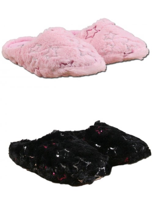 Pantoufles Femme Lot de 2 - Kiabi