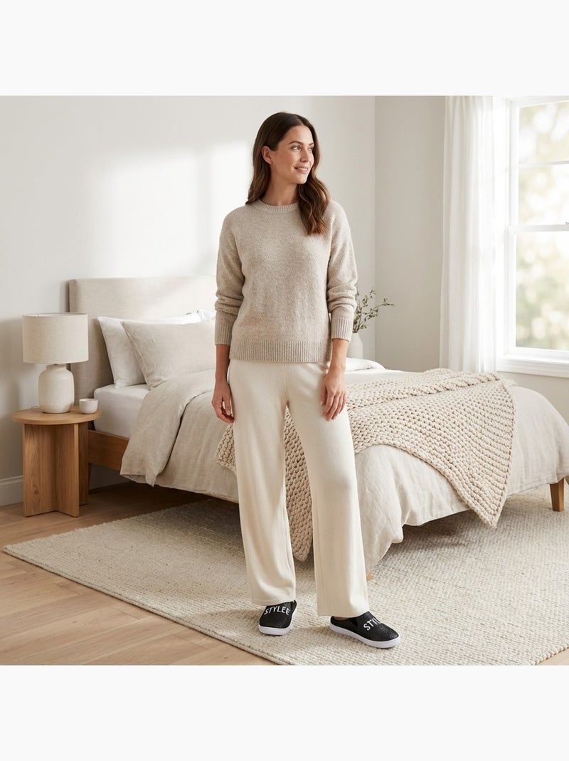 Pantoufles Femme Lurex Glitter Noir - Kiabi