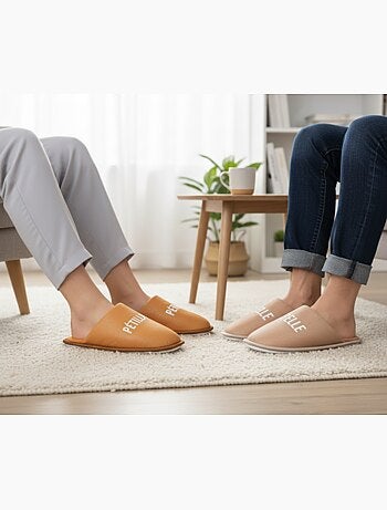 Pantoufles Femme Lurex Glitter Pack de 2 Paires