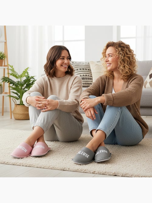 Pantoufles Femme Lurex Glitter Pack de 2 Paires - Kiabi