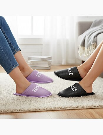 Pantoufles Femme Lurex Glitter Pack de 2 Paires