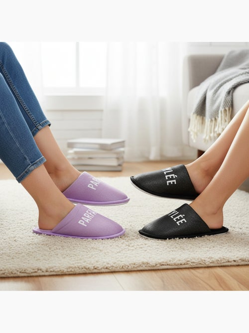 Pantoufles Femme Lurex Glitter Pack de 2 Paires - Kiabi