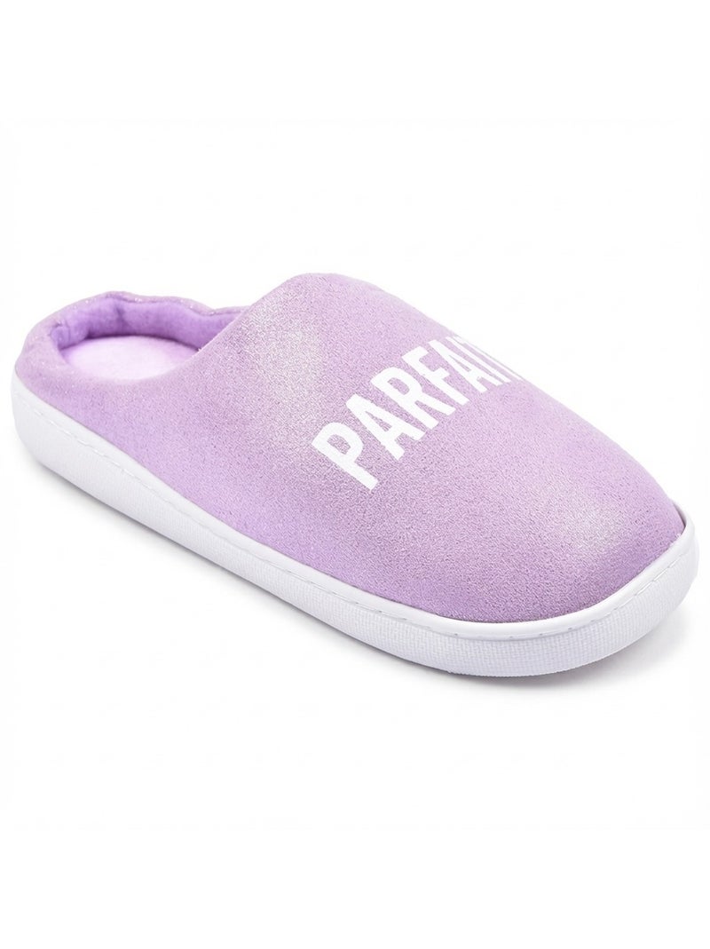 Pantoufles Femme Lurex Glitter Violet - Kiabi